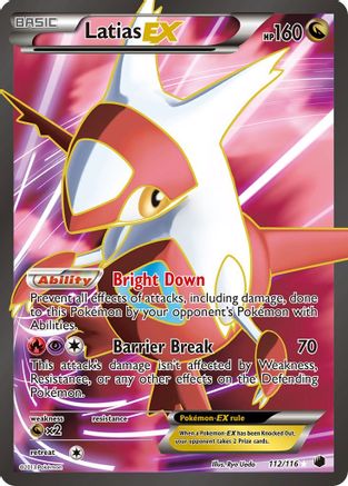 Latias EX (112 Full Art) (/116) Holofoil [BW: Plasma Freeze] Pokemon Single Pokémon