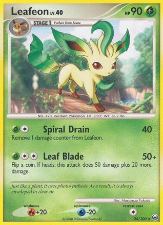 Leafeon (24) (/100) Reverse Holofoil [DP: Majestic Dawn] Pokemon Single Pokémon