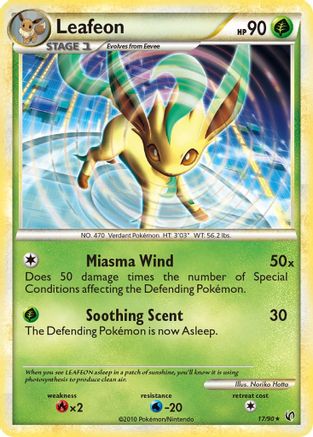 Leafeon (/90) Reverse Holofoil [HGSS: Undaunted] Pokemon Single Pokémon