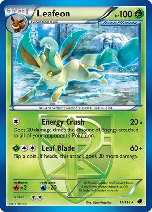 Leafeon (Team Plasma) (11/116) - [BW: Plasma Freeze] Pokemon Single Pokémon
