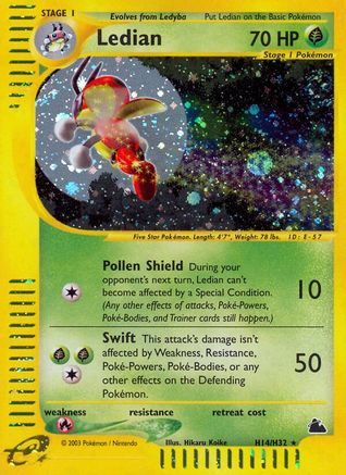 Ledian (H14) (/144) Holofoil [Vintage: Skyridge] Pokemon Single Pokémon