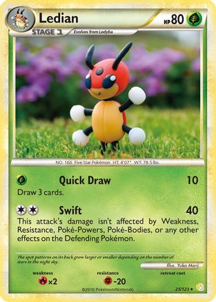 Ledian (25/123) Reverse Holofoil [HGSS: Base Set] Pokemon Single Pokémon
