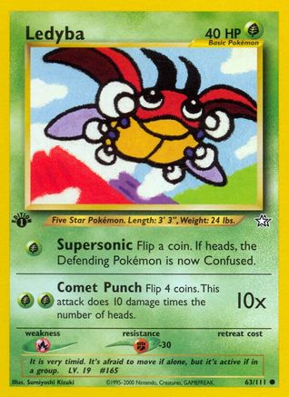 Ledyba (63/111) 1st Edition [Vintage: Neo Genesis] Pokemon Single Pokémon
