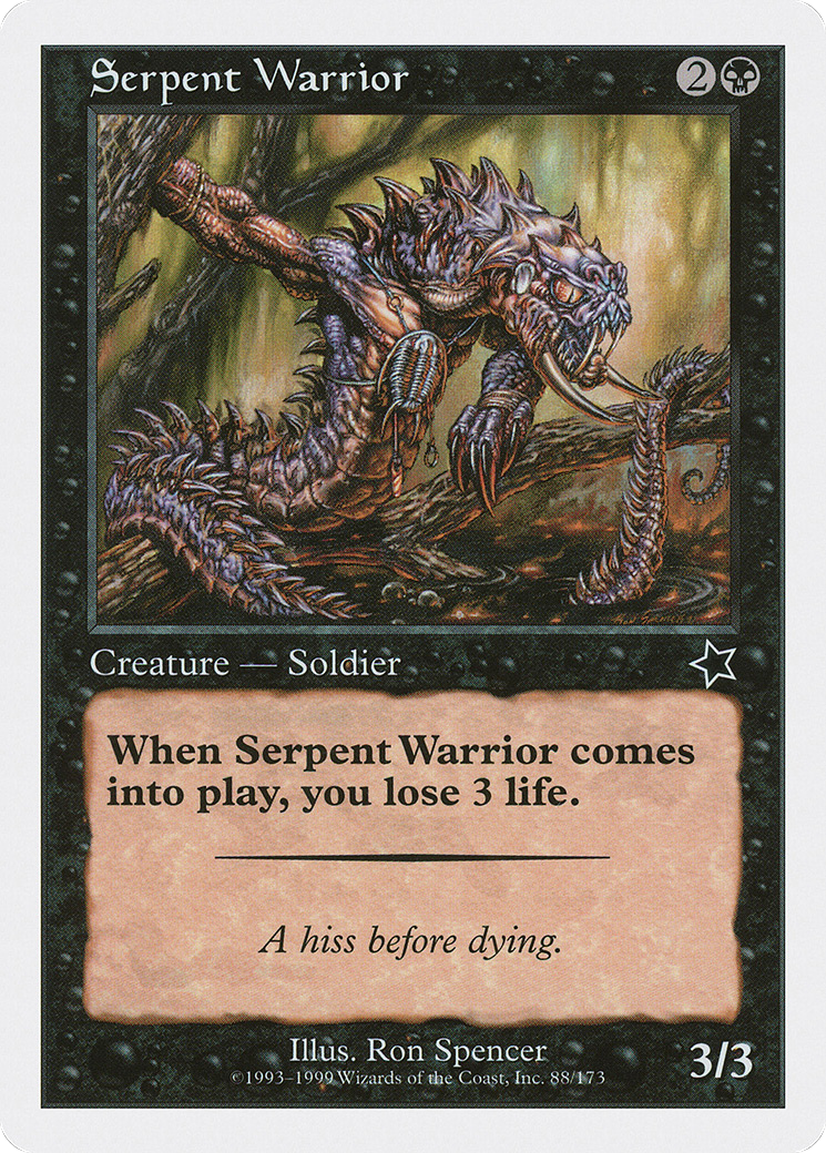 Serpent Warrior (S99-088) [Misc] Starter 1999 MTG Single Wizards of the Coast