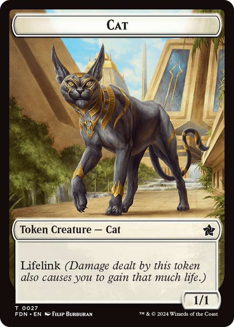 Cat (TFDN-027) [Tokens] Foundations Tokens MTG Single Wizards of the Coast