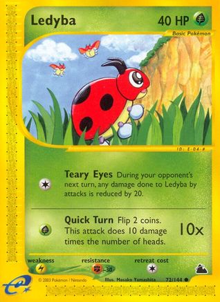 Ledyba (72) (/144) Reverse Holofoil [Vintage: Skyridge] Pokemon Single Pokémon