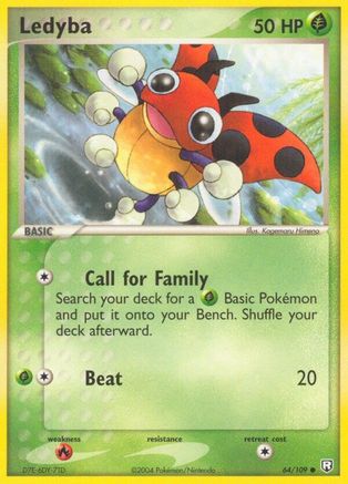 Ledyba (64/109) Reverse Holofoil [EX: Team Rocket Returns] Pokemon Single Pokémon