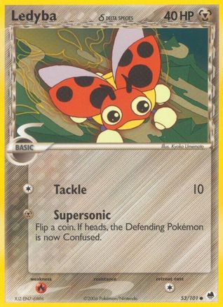 Ledyba (Delta Species) (53/101) [EX: Dragon Frontiers] Pokemon Single Pokémon