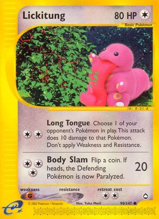 Lickitung (/147) Reverse Holofoil [Vintage: Aquapolis] Pokemon Single Pokémon