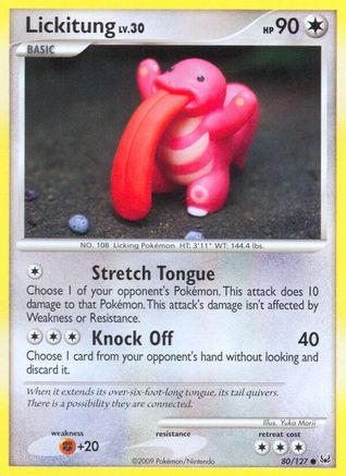 Lickitung (80/127) Reverse Holofoil [Platinum: Base set] Pokemon Single Pokémon