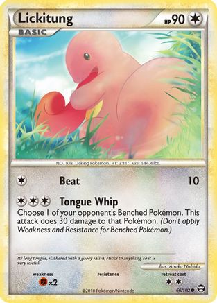 Lickitung (66/102) [HGSS: Triumphant] Pokemon Single Pokémon