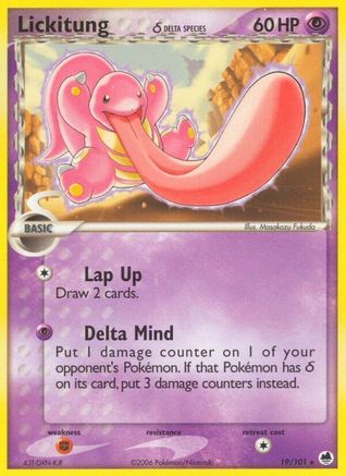 Lickitung (Delta Species) (19/101) [EX: Dragon Frontiers] Pokemon Single Pokémon