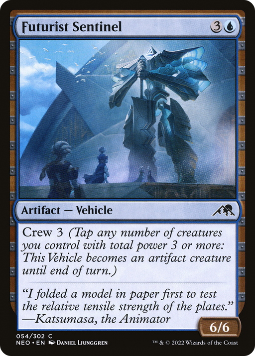 Futurist Sentinel (NEO-054) [Kamigawa: Neon Dynasty] Foil MTG Single Wizards of the Coast
