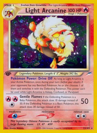Light Arcanine (/105) 1st Edition Holofoil [Vintage: Neo Destiny] Pokemon Single Pokémon
