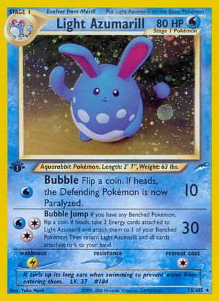 Light Azumarill (13/105) 1st Edition Holofoil [Vintage: Neo Destiny] Pokemon Single Pokémon