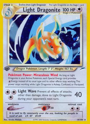 Light Dragonite (/105) 1st Edition Holofoil [Vintage: Neo Destiny] Pokemon Single Pokémon