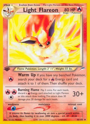 Light Flareon (46/105) 1st Edition [Vintage: Neo Destiny] Pokemon Single Pokémon