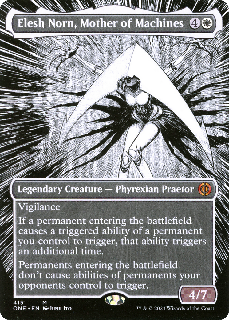 Elesh Norn, Mother of Machines (ONE-415) [Phyrexia: All Will Be One] (Borderless) MTG Single Wizards of the Coast
