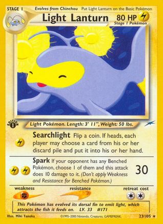 Light Lanturn (/105) 1st Edition [Vintage: Neo Destiny] Pokemon Single Pokémon