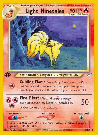 Light Ninetales (50/105) 1st Edition [Vintage: Neo Destiny] Pokemon Single Pokémon