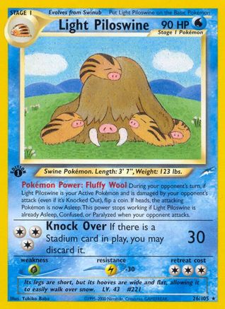 Light Piloswine (/105) 1st Edition [Vintage: Neo Destiny] Pokemon Single Pokémon