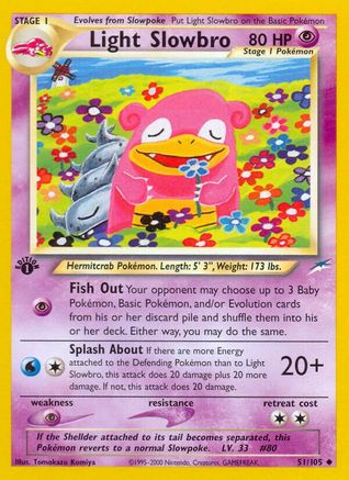 Light Slowbro (51/105) 1st Edition [Vintage: Neo Destiny] Pokemon Single Pokémon