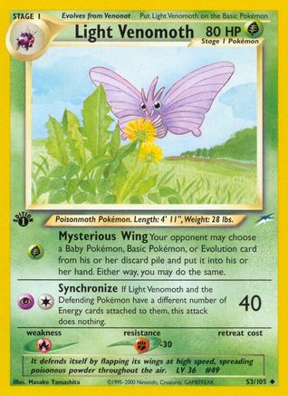 Light Venomoth (53/105) 1st Edition [Vintage: Neo Destiny] Pokemon Single Pokémon