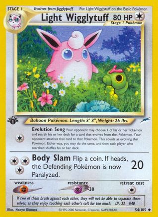 Light Wigglytuff (54/105) 1st Edition [Vintage: Neo Destiny] Pokemon Single Pokémon