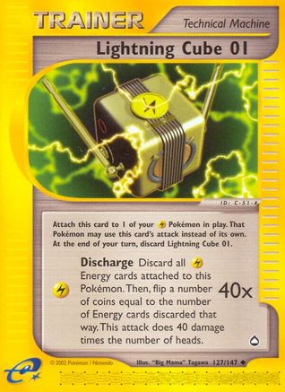 Lightning Cube 01 (/147) Reverse Holofoil [Vintage: Aquapolis] Pokemon Single Pokémon