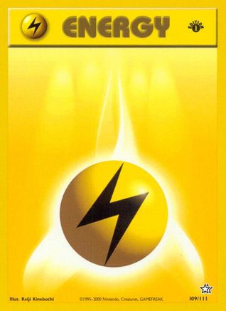 Lightning Energy (109/111) 1st Edition [Vintage: Neo Genesis] Pokemon Single Pokémon