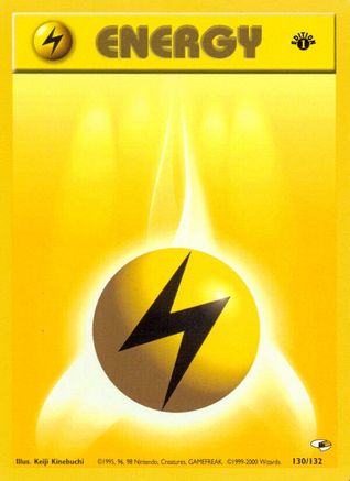 Lightning Energy (130/132) 1st Edition [Vintage: Gym Heroes] Pokemon Single Pokémon
