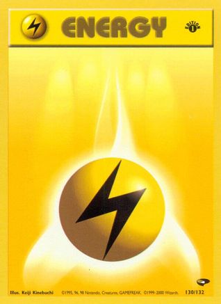 Lightning Energy (130/132) 1st Edition [Vintage: Gym Challenge] Pokemon Single Pokémon