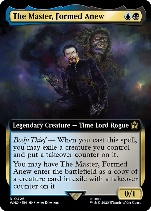The Master, Formed Anew (WHO-426) [Doctor Who] (Extended Art) MTG Single Wizards of the Coast