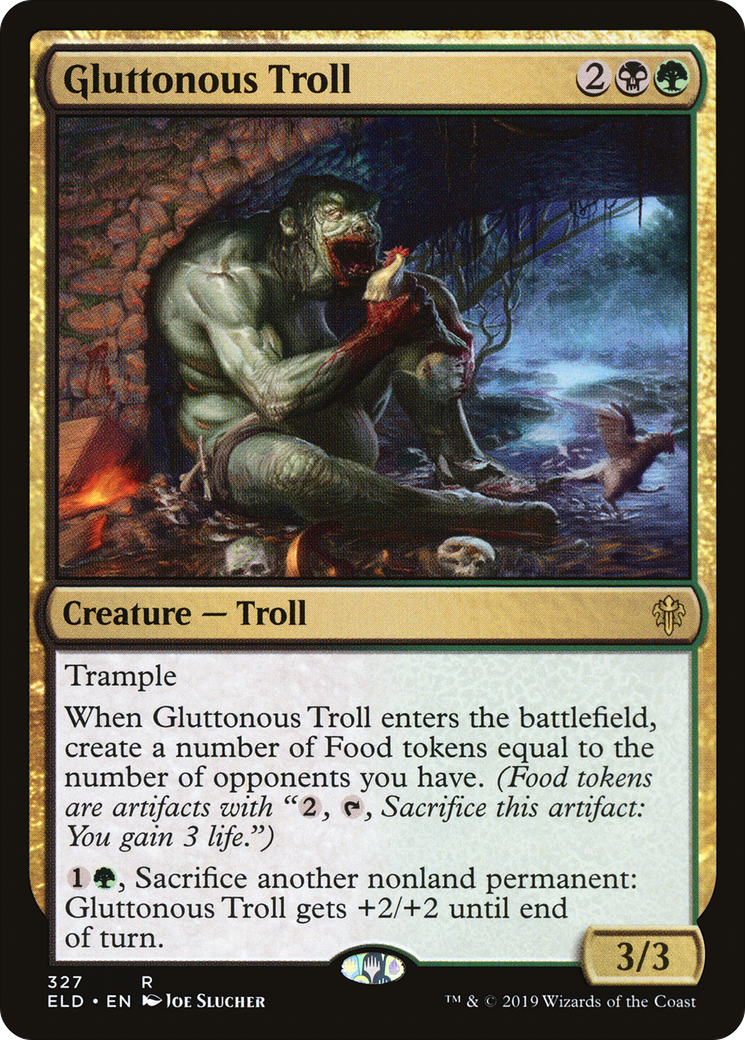 Gluttonous Troll [Throne of Eldraine] MTG Single Magic: The Gathering