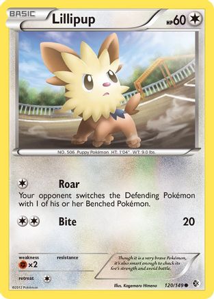 Lillipup (/149) Reverse Holofoil [BW: Boundaries Crossed] Pokemon Single Pokémon
