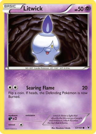 Litwick (57) (/101) Reverse Holofoil [BW: Noble Victories] Pokemon Single Pokémon