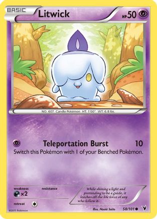 Litwick (58) (/101) Reverse Holofoil [BW: Noble Victories] Pokemon Single Pokémon