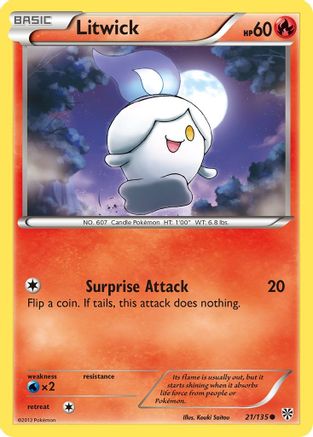 Litwick (21/135) Reverse Holofoil [BW: Plasma Storm] Pokemon Single Pokémon