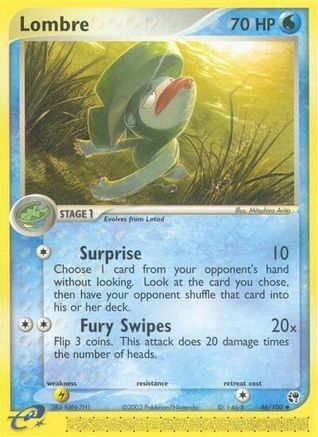 Lombre - 46/100 (/100) Reverse Holofoil [EX: Sandstorm] Pokemon Single Pokémon