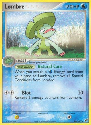 Lombre - 034/107 (/107) [EX: Deoxys] Pokemon Single Pokémon