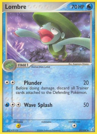 Lombre (/100) [EX: Crystal Guardians] Pokemon Single Pokémon
