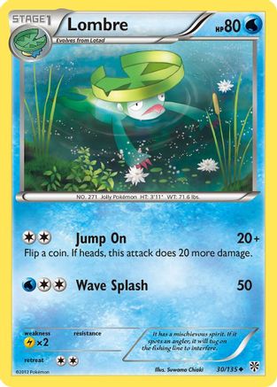 Lombre (/135) Reverse Holofoil [BW: Plasma Storm] Pokemon Single Pokémon