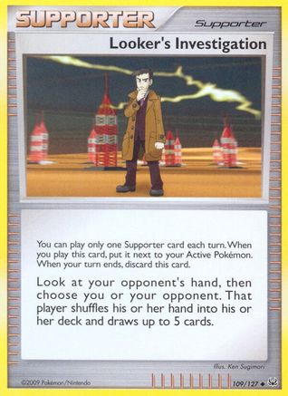 Looker's Investigation (/127) Reverse Holofoil [Platinum: Base set] Pokemon Single Pokémon