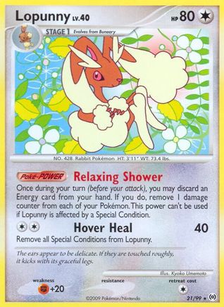 Lopunny (21/99) [Platinum: Arceus] Pokemon Single Pokémon