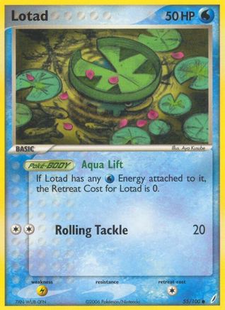 Lotad (55/100) Reverse Holofoil [EX: Crystal Guardians] Pokemon Single Pokémon