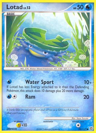 Lotad 92/132 [DP: Secret Wonders] Pokemon Single Pokémon