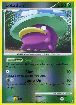 Lotad (Shiny) (/127) Reverse Holofoil [Platinum: Base set] Pokemon Single Pokémon
