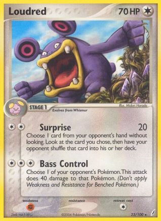 Loudred (23/100) Reverse Holofoil [EX: Crystal Guardians] Pokemon Single Pokémon