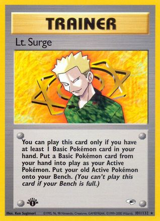 Lt. Surge (101/132) 1st Edition [Vintage: Gym Heroes] Pokemon Single Pokémon