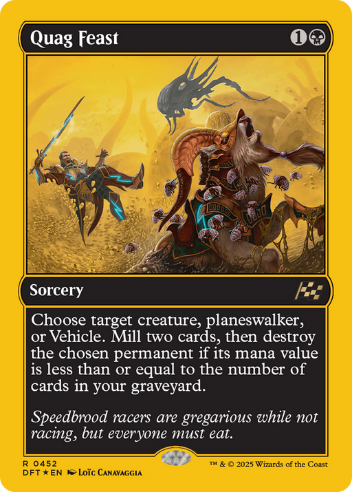 Quag Feast (First-Place Foil) (DFT-452) [Aetherdrift] Foil MTG Single Wizards of the Coast